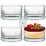 CRYSTALIA Premium Kristall Glas Dessertschalen 240ml BLEI FREI Eisbecher Glas, Glasschalen, Dessertbecher Trifle Parfait Eis und Dessertbecher für Obst Vorspeise Eiscremegläser Pudding Schalen