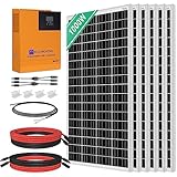 ECO-WORTHY 4 kW·h/Tag Solarpanel System Stromversorgung,Solaranlage Komplettset für Netzunabhängige Haushalte 1000W 24V: 6 Stücke 170W Monokristallines Solarpanel + 3000W 24V Hybrid Inverter