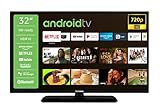 Telefunken D32H554X2CWI 32 Fernseher / Android TV (HD Ready, HDR, Smart TV, Google Play Store, Triple-Tuner)