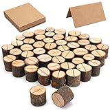 Tosnail 50er Set Rustikale Holz Tischkartenhalter mit Kraft...