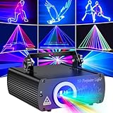 Ehaho DJ Discolicht Partylicht L2600 | 3D RGB Animation Party Licht mit Fernbedienung | Musik Sound Activated Disco Lichter mit DMX 512 | Beam Effekt Licht für Party Bar Nachtclub KTV Live Show