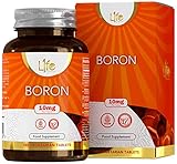 LN Bor | 180 Hochdosierte Vegane Bortabletten – 10mg Boron pro Tablet | Gentechnik-, Gluten-, Milch- & Allergenfrei | Hergestellt in ISO-Zertifizierten Betrieben in GB