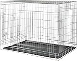 TRIXIE Hundebox Home – XL: 116 × 86 × 77 cm – faltbarer Hundekäfig mit 2 Türen & Sicherheitsverschlüssen, verzinkte Transportbox mit stabiler Bodenwanne für Zuhause & unterwegs – 3926