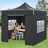 YITAHOME 3x3Meter Pop-up Pavillon mit 4-Seiten, wasserdichte...