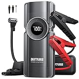 BuTure Auto Starthilfe Powerbank mit Luftkompressor, 150PSI 3000A Spitzenstrom Starthilfe Powerbank für 8.5L Benzin und 8.0L Dieselmotor, Starthilfe mit LED-Taschenlampe