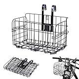 Fahrradkorb Vorne - Hinterradkorb Faltbarer Vorderradkorb, Metallgitterdesign für Fahrradzubehör für Mountainbike-Zubehör FahrradrahmenkorbFahrradrahmenkorb