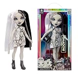 Rainbow High Shadow High Heather Grayson - 28 cm Modepuppe in Grauschattierungen, Schwarz-Weißes Haar und Outfit, Stylische Handtasche, Süßes Geschenk für Kinder von 4-10 Jahren