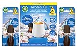 Air Wick Aroma-Öl Diffuser Starter-Set inklusive 3x20ml Cotton & Weiße Orchidee Nachfüller