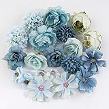 BOFUNX 20 Stücke Kunstblumen Blumenköpfe Künstliche Blumen Mini Blütenköpfe für Hochzeit Home Basteln Scrapbooking Deko