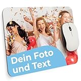 Cimpress Mauspad selbst gestalten, Personalisierbar mit Foto und Text, Gaming Mousepad mit eigenem Design, rutschfeste Unterseite, ideal für Büro & Zuhause, 24.2x20.2 cm