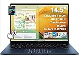 Asus Zenbook 14,5 / 2,8 K OLED Slim Laptop, 13. Generation Intel Evo i7-13700H 14 Kerne, 550 Nits 120 Hz 100 Prozent DCI-P3, Thunderbolt 4, Widnows 11 Home, w/HDMI (16 GB LPDDR5 RAM | 2 TB PCIe SSD)