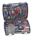 kwb Werkzeug-Koffer inkl. Werkzeug-Set, 65-teilig, gefüllt, robust und hochwertig, ideal für,den Haushalt oder oder die Garage, im praktischen Kunststoffkoffer, Mehrfarbig