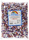 Tise Süsswaren Rainbowrolls Traubenzucker 200 Stück (500g) Perfektes Wurfmaterial für Karneval, Fasching, Halloween, St. Martin