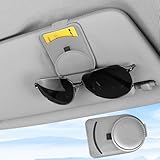 upbeat Brillenhalter für Auto Sonnenblende, Auto Sonnenbrillenhalter, Leder Auto Multifunktionaler Aufbewahrungsclip, Sonnenbrillen Halterung für Auto, Auto Visier Zubehör Karten Clip