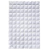 billerbeck Bali Superlight Daunendecke, Baumwolle, Füllung 90% Daune, 10% Federn, kühlende Sommerdecke, 155x220 cm