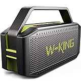 W-KING Bluetooth Lautsprecher, 60W Tragbarer Bluetooth Lautsprecher Groß Outdoor Bluetooth Musikbox Box with Super Bass, IPX6 Wasserdichter, Powerbank-Funktion, 40H Spielzeit, mit NFC, AUX, TF Karten