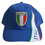 Flaggenfritze Kappe Motiv Italien Fahne, Fan - Cap mit Italienischer Fahne