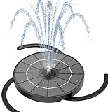 Schwimmende Solar-Springbrunnenpumpe, 3,5 W, mit 4 Düsen und 3 Stabilisatoren für Teiche, Vogelbäder, Gärten