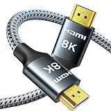 ARISKEEN 8K HDMI 2.1 Kabel 4M, Ultra HD 48Gbps High Speed Nylon Geflochtenes HDMI Kabel, Unterstützt 8K@60HZ, 4K@120Hz,eARC HDR10,Kompatibel mit TV Xbox One PS4/5 Switch Monitor Blu-ray Soundbar