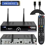 OCTAGON SF8008 UHD 4K Supreme Twin Sat Receiver + 4TB Festplatte INTERN + NONIC HDMI Kabel, 2X DVB-S2X Tuner, E2 Linux & Define OS, mit PVR Aufnahmefunktion, M.2 M Key, Gigabit LAN, WiFi WLAN