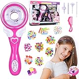 FORMIZON Haarflechter, Rosa Automatische Elektrische Haarflechtmaschine, DIY Flechten Frisur Werkzeug Mit 180 Haarschmuckperlen, Automatic Hair Braider für Mädchen Geschenk Spielzeug