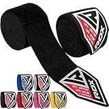 RDX 4.5m Profi Boxbandagen Boxen MMA Muay Thai, Elastisch Handbandagen Mit Daumenschlaufe, Lang Innenhandschuhe Baumwolle, Kickboxen Thaiboxen Boxsack Punchingbälle Training, Hand Wraps Manner Damen