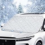 Auto Winter Frontscheibenabdeckung Für Citroen Grand C4 Picasso 2013-2023, Magnet Faltbare Auto Windschutzscheibenabdeckung Frostschutzfolie mit Seitenspiegelabdeckung Fixierung