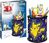 Ravensburger 3D Puzzle 11257 - Utensilo Pokémon Pikachu - 54 Teile - Stiftehalter für Pokémon Fans ab 6 Jahren, Schreibtisch-Organizer für Kinder