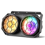 2x100W COB LED Par Licht kalt Warmweiß 2 in 1 Lichteffekte COB Par Strahler 20Hz Stroboskop Effets mit 20 Lichteffekte Bühnenlicht für Bühne Kirche Party Halloween Lichttechnik