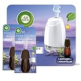 Air Wick Aroma-Öl Diffuser Starter-Set Entspannender Lavendel 20ml + 2x Aroma-Öl Flakon Nachfüller (Entspannender Lavendel)