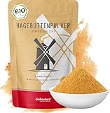 Hagebuttenpulver BIO 1000 g - Hagebutten vermahlen - ohne Zusätze - Hagebuttenmehl Rosa Canina Rohkostqualität - bioKontor