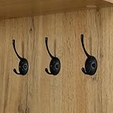 Ntxplora Garderobenset mit 5 Garderobenhaken, Spiegel, Schuhschrank, Einbauschrank mit oberen Regalen, Schubladen, oberen Ablagefächern, Flurgarderobenbank.