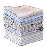 umorismo 20 Stück Herren Stoff Taschentücher, Stofftaschentücher Herren Set, Reine Baumwolle Herrentaschentücher Cotton Handkerchiefs