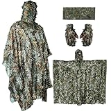 NorthSpoor Ghillie Suit,Outdoor 3D Blätter Camouflage ,Tarnkleidung für Jagd CS ,Camping Outdoor ,Airsoft, Wildlife Fotografie, Halloween