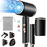 Vbrisi Föhn,Fön,2400W Klappbar Ionen Haartrockner, Schnelltrocknen Hair Dryer, Profi Reisefön mit Heiß-/Kalttaste, 3 Heiz,3 Geschwindigkeiten,AC Motor Salon Haarföhn mit Diffusor & Aufbewahrungstasche