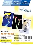100 Blatt LO-A4-T175-100 A4 Overheadfolie (OHP Transparentfolie Transparentpapier) für s/w Laserdrucker und Kopierer