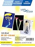 100 Blatt LO-A4-T175-100 A4 Overheadfolie (OHP Transparentfolie Transparentpapier) für s/w Laserdrucker und Kopierer