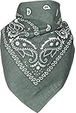 Harrys-Collection extra großes Bandana 100% Baumwolle! 70x70 cm, Größen:70x70, Farben:grau