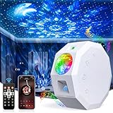 Sternenhimmel Projektor Kinder Galaxy Projector - FGRYB LED Nachtlicht Projektor mit Fernbedienung & Timer 20 Lichtmodi Wasserwellen Sternenprojektor Für mädchen Erwachsene Zimmer