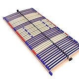 stabiler Lattenrost 100% BUCHE Lattenrahmen - nicht verstellbar, starr - SCHULTERFRÄSUNG, 7 Zonen, 42 Federleisten, Härte-Regulierung, Mittelgurt - FIX SLEEP BEST 42® unmontiert (70x200cm)