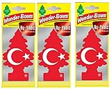 3 Stück Wunderbaum Ay Yildiz Türkische Flagge (Vanille) Wunder-Baum Lufterfrischer Duftbaum