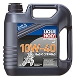 LIQUI MOLY Motorbike 4T 10W-40 Basic Offroad | 4 L | Motorrad 4-Takt-Öl | Art.-Nr.: 3062, Schwarz