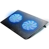 Retoo Laptop Kühler Kühlpads für 12-15,4 Zoll Notebook Geräuscharme Kühlung NEU 2023 Cooler Ständer Leistungsstark Schneller Kühlvorgang 2 Lüfter PC Notebook PS4 Belüfteter Laptop Ständer Blau