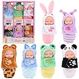 Miunana Minipuppen Mini Puppen Babypuppen, 6 Stück Baby...