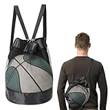 Mozeat Lens Ballsack Ballnetz Fußball Meshbag Große Balltasche Mehrzweck Sport Netztasche Net Tasche Sport Netztasche Tragbare Ballnetz für Fußball Basketball Tennis Volleyball Rugbyball