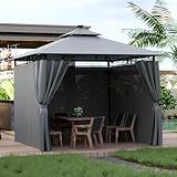 Devoko Garden Pavillon 3 x 3 m Wasserdicht Deluxe Gazebo,...