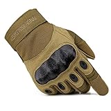 FREE SOLDIER Outdoor Handschuhe Herren Taktische Trainings Motorradhandschuhe Kletter Tactical Handschuhe Vollfinger Handschuhe Gilt für Radfahren Airsoft Militär Paintball(M,Braun Color)