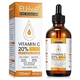 Vitamin C Serum mit Hyaluronsäure für Gesicht & Hau - Gesichts serum Vitamin C Vegan Anti-Aging Gesichtsserum 120ml