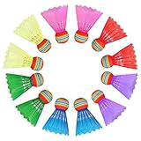 Josenidny 12 StüCk Badminton FederbäLle Badminton BäLle mit Hoher StabilitäT und Haltbarkeit für das Training der Unterhaltungsbewegung