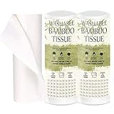 TANNESS Bambus-Küchenrollen, waschbar, wiederverwendbar, aus weichen, saugfähigen Bambusfasern, langlebig, 2-lagige Allzweck-Küchenpapierhandtücher und Haushaltsreinigung, Reisen und Camping